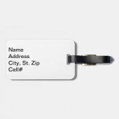 Étiquette À Bagage Sport Volleyball 🏐 - Rouge, Blanc et Noir (Dos horizontal)