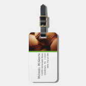 Étiquette À Bagage Sports - Balises de bagage de baseball (Devant Vertical)