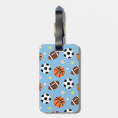 Étiquette À Bagage Sports de boules - motif orienté pour des garçons (Dos Vertical)