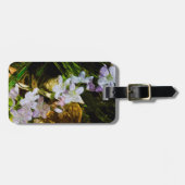 Étiquette À Bagage Spring Beauté a Purple Fleur sauvage Abstrait (Devant horizontal)