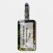 Étiquette À Bagage Spring Beauté a Purple Fleur sauvage Abstrait (Dos Vertical)