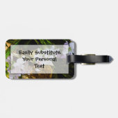 Étiquette À Bagage Spring Beauté a Purple Fleur sauvage Abstrait (Dos horizontal)