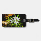 Étiquette À Bagage Spring Beauté a Purple Fleur sauvage Abstrait (Devant horizontal)