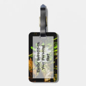 Étiquette À Bagage Spring Beauté a Purple Fleur sauvage Abstrait (Dos Vertical)