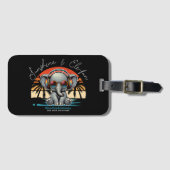 Étiquette À Bagage Spring Sunshine and Ele-fun Retro Beach Getaway (Devant Horizontal)