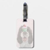 Étiquette À Bagage Springer Spaniel avec Cupcake 2 (Dos Vertical)