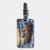 Étiquette À Bagage Springer Spaniel Christmas Boat Holiday (Devant Vertical)