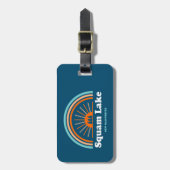 Étiquette À Bagage Squam Lake New Hampshire Rainbow (Devant Vertical)