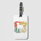 Étiquette À Bagage Square Retro Labrador Owner (Devant Vertical)