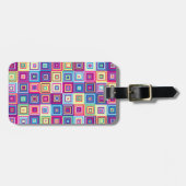 Étiquette À Bagage Squares (Devant horizontal)