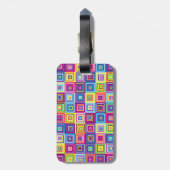 Étiquette À Bagage Squares (Dos Vertical)