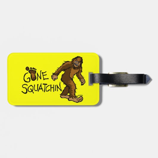 Étiquette À Bagage Squatchin allé (Dos horizontal)