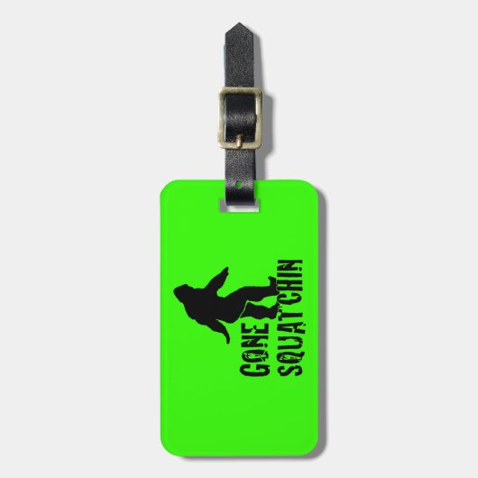 Étiquette À Bagage Squatchin allé 2 (Devant Vertical)