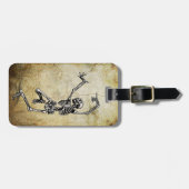 Étiquette À Bagage Squelette à la mode de danse (Devant horizontal)