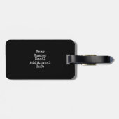 Étiquette À Bagage Squelette et harpe I (Dos horizontal)