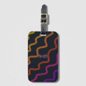 Étiquette À Bagage Squiggle arc-en-ciel (Devant Vertical)