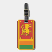 Étiquette À Bagage Sri Lanka National Flag Lion Symbol (Devant Vertical)