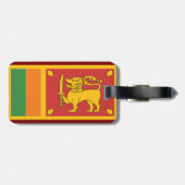 Étiquette À Bagage Sri Lanka National Flag Lion Symbol (Dos horizontal)