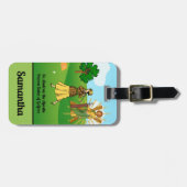 Étiquette À Bagage SS. Andrew & Jude avec 2 Golfeuses (Devant horizontal)