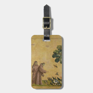 Étiquette À Bagage St Francis d'Assisi prêchant aux oiseaux