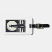 Étiquette À Bagage St. Helena Island Michigan Lighthouse Moon (Devant horizontal)