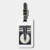 Étiquette À Bagage St. Helena Island Michigan Lighthouse Moon (Devant Vertical)