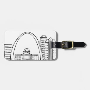Étiquette À Bagage St. Louis Skyline