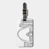 Étiquette À Bagage St. Louis Skyline (Devant Vertical)