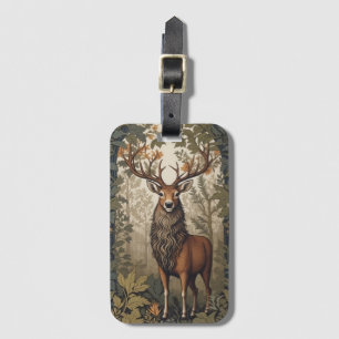 Étiquette À Bagage Stag Dans La Forêt William Morris Inspiré