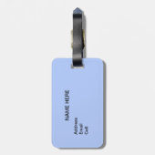 Étiquette À Bagage Star on Navy Blue Milky Way Galaxy (Dos Vertical)