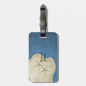 Étiquette À Bagage Starfish et un océan bleu (Dos Vertical)