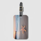 Étiquette À Bagage Starfish Lying on a Beach (Devant Vertical)