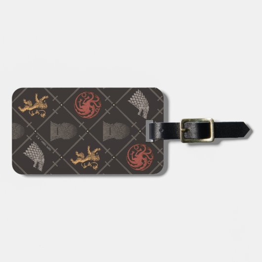 Étiquette À Bagage Stark, Lannister, Targaryen, Motif du Trône de fer (Devant horizontal)