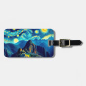 Étiquette À Bagage Starry Night Machu Picchu Pérou (Devant horizontal)