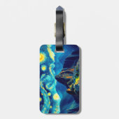 Étiquette À Bagage Starry Night Machu Picchu Pérou (Dos Vertical)