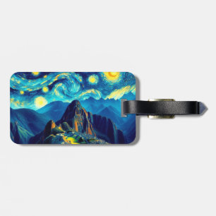 Étiquette À Bagage Starry Night Machu Picchu Pérou