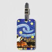 Étiquette À Bagage Starry Night Sydney Australie Opéra (Devant Vertical)