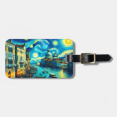Étiquette À Bagage Starry Night Venice Italie (Devant horizontal)