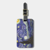 Étiquette À Bagage Starry Night, Vincent Van Gogh. (Devant Vertical)