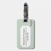 Étiquette À Bagage Statue de la liberté, 1900 (Dos Vertical)