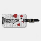 Étiquette À Bagage Statue de la Liberté et Ballons rouges à air chaud (Devant horizontal)