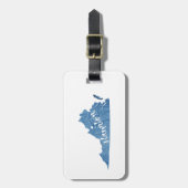 Étiquette À Bagage Staunton Virginia Wood Grain (Devant Vertical)