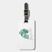 Étiquette À Bagage Stay Wild Modern Bearded Skull (Devant Vertical)