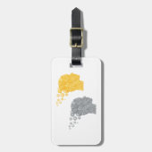 Étiquette À Bagage Steampunk Brain Power Cogwheel Heads (Devant Vertical)