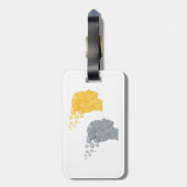 Étiquette À Bagage Steampunk Brain Power Cogwheel Heads (Dos Vertical)