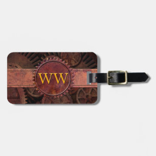 Étiquette À Bagage Steampunk fait sur commande embraye le monogramme