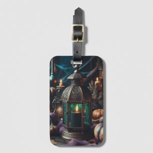 Étiquette À Bagage Steampunk Halloween Horloge noir Lanterne noire