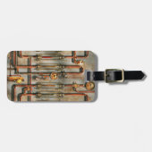 Étiquette À Bagage Steampunk - Le collecteur de lubrification (Devant horizontal)