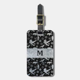 Étiquette À Bagage Steampunk Silver Zinc Acier engrenages et corbeaux