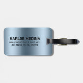 Étiquette À Bagage Steel Look (Dos horizontal)